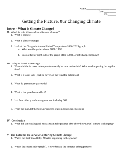 Getting the Picture: Our Changing Climate