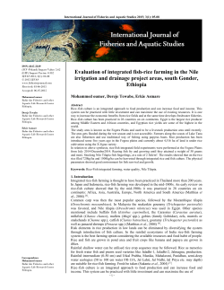 Evaluation of integrated fish-rice farming in the Nile irrigation and