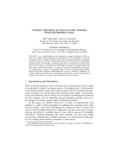 GUIDING REVISION OF REGULATORY MODELS WITH