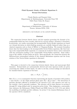 Fluid Dynamic Limits of Kinetic Equations I: Formal Derivations
