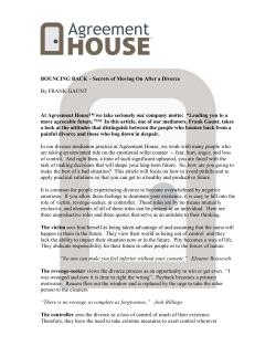 BOUNCING BACK &ndash; Secrets of Moving On After a Divorce By