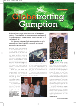 Ireland Greeting card export maestro Robin Littman, draws on his