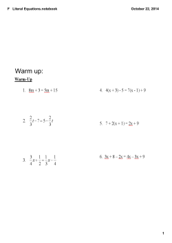 F Literal Equations.notebook