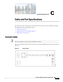 Cable and Port Specifications