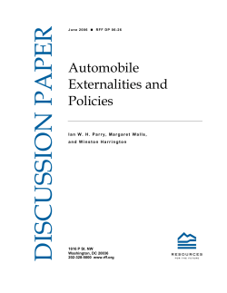 Automobile Externalities and Policies