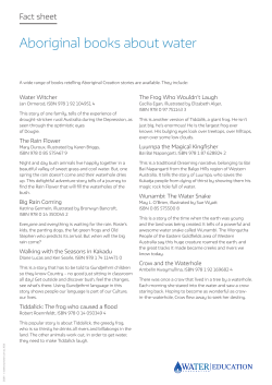 Aboriginal books about water