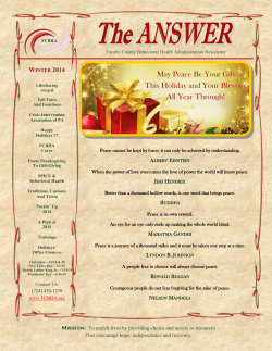 May Peace Be Your Gift This Holiday and Your Blessing All Year