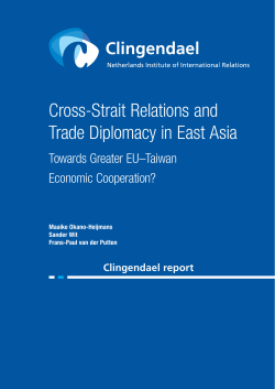 Cross-Strait Relations and Trade Diplomacy in East Asia