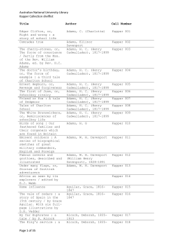 Kapper collection shelflist