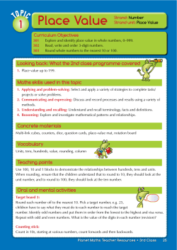 1 Place Value Place Value