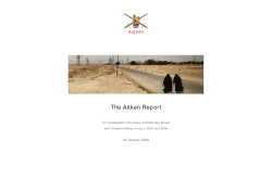 The Aitken Report - Iraq Fatality Investigations