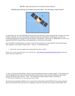 MAVEN = Mars Atmosphere and Volatile Evolution