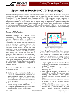 Sputtered or Pyrolytic CVD Technology?