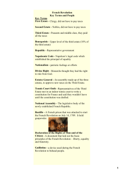 1 French Revolution Key Terms and People Key Terms First