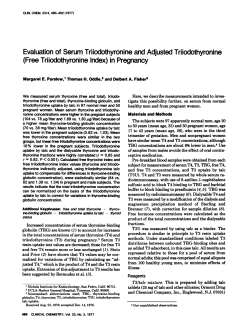 (Free TriiodothyronineIndex) in Pregnancy