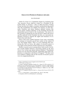 executive power in foreign affairs