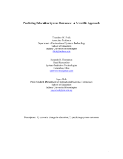 Predicting Education System Outcomes: A Scientific Approach