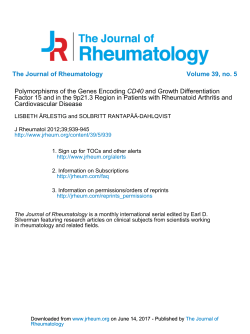 CD40 - The Journal of Rheumatology