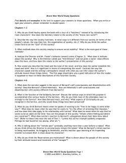 Brave New World Study Questions