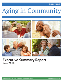 Aging in Community - Rhode Island General Assembly