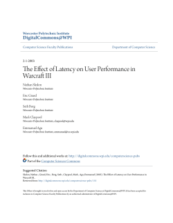 The Effect of Latency on User Performance in Warcraft III