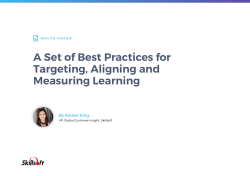 A Set of Best Practices for Targeting, Aligning and
