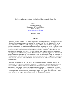 Collective Protest and the Institutional Promise of Monarchy