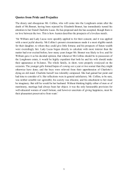 Quotes from Pride and Prejudice