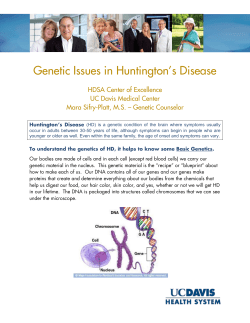 Genetic Issues in Huntington`s Disease