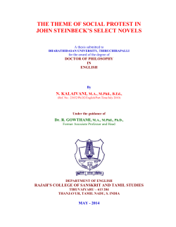 the theme of social protest in john steinbeck`s select novels