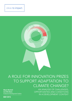 a role for innovation prizes to support adaptation to