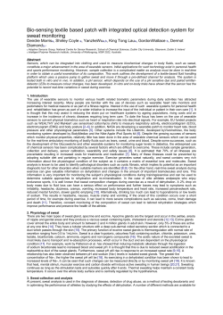 Bio-sensing textile based patch with integrated optical - DORAS