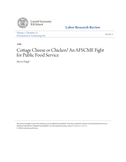 Cottage Cheese or Chicken? An AFSCME Fight for Public Food