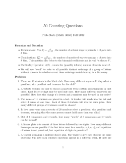 50 Counting Questions