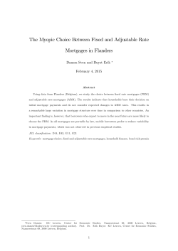 The Myopic Choice Between Fixed and Adjustable Rate Mortgages