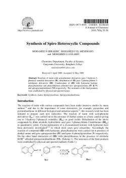 Synthesis of Spiro Heterocyclic Compounds