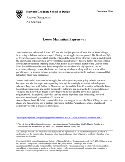 Lower Manhattan Expressway - Graduate School of Design