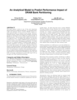 An Analytical Model to Predict Performance Impact of DRAM Bank