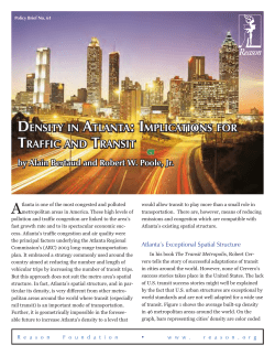 Density in AtlAntA: implicAtions for trAffic AnD