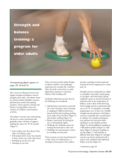Strength and balance training: a program for older adults