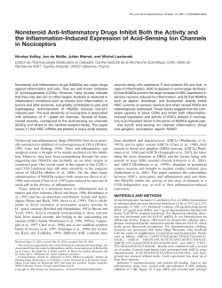 Nonsteroid Anti-Inflammatory Drugs Inhibit Both the Activity and the