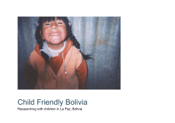 Child Friendly Bolivia - Western Sydney University