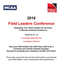 2016 Field Leaders Conference