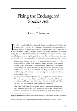 Fixing the Endangered Species Act