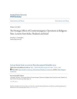 The Strategic Effects of Counterinsurgency Operations