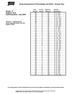 Answer Key - MetroMoms