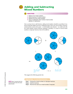 Adding and Subtracting Mixed Numbers 3.4