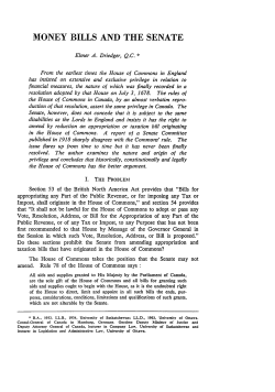 Money Bills and the Senate