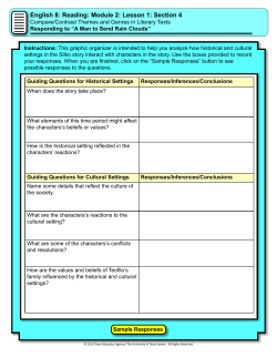 English 8: Reading: Module 2: Lesson 1: Section 4