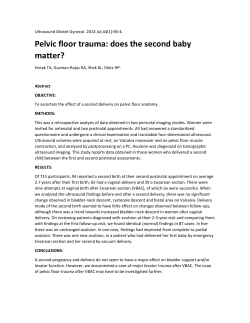 Pelvic floor trauma: does the second baby matter?